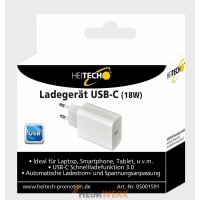 18W Ladegerät USB-C Schnellladefunktion 3.0 Weiß