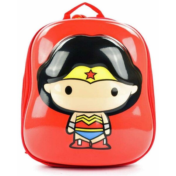 Wonder Woman CAPPE Kinder Schultasche - DC Justice League Reisetasche - Ergonomischer Rucksack für Kinder ab 3 Jahren - 7 Liter Turnbeutel - mit reflektierenden Patches und Reißverschluss