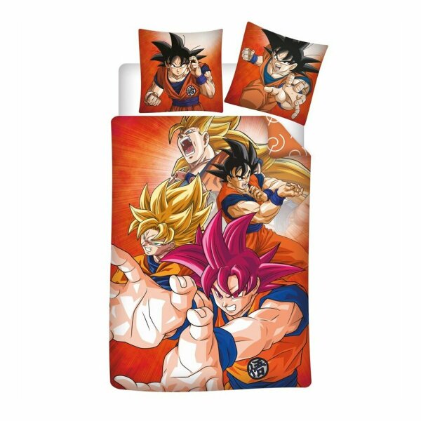 Dragon Ball Z Bettbezug 140 x 200 cm – Orange – Polyester