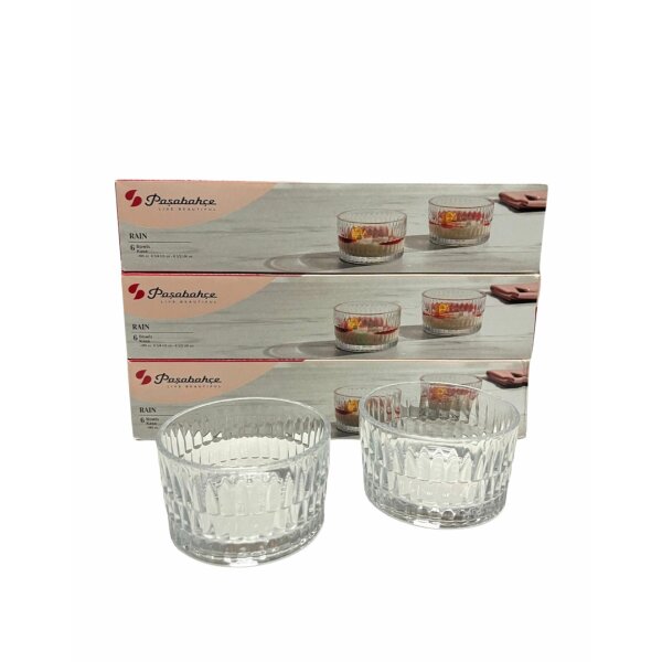 Pasabahce 6er Set Glasschale Knabberschale Snackschale Desserschal Nusschalee