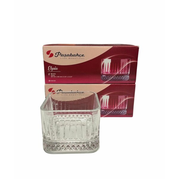 Pasabahce 4er Set Glasschale Knabberschale Snackschale Desserschal Nusschale