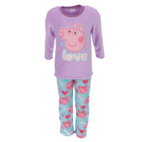 Peppa Pig Korallen-Fleece Pyjama – Kuscheliger...
