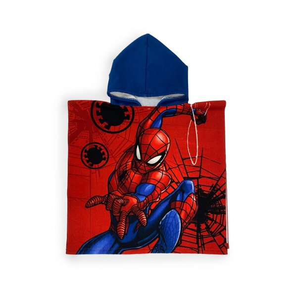 Spiderman Kinder-Badeponcho mit praktischer Kapuze