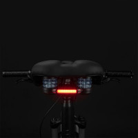 Rockbros MTB Fahrradsettel mit Lampe Fahrradsitz ergonomischer Sitz in Schwarz