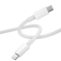 Datenkabel WIWU Kabel C008 USB-C - kompatibel mit iPhone 1,2 m 30W weiß