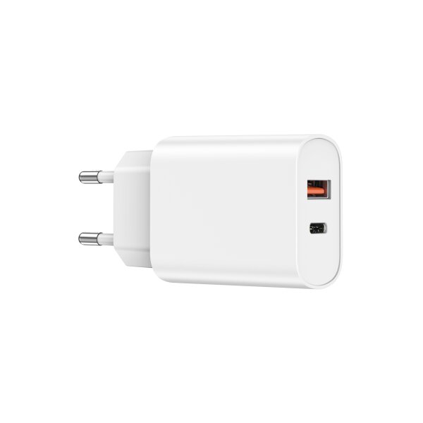 WIWU Wandladegerät Wi-U002 PD + QC 20W 1x USB 1x USB-C Ladegerät ohne Ladekabel