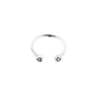 Eleganter Ring aus 925er Silber mit zwei funkelden Steine...