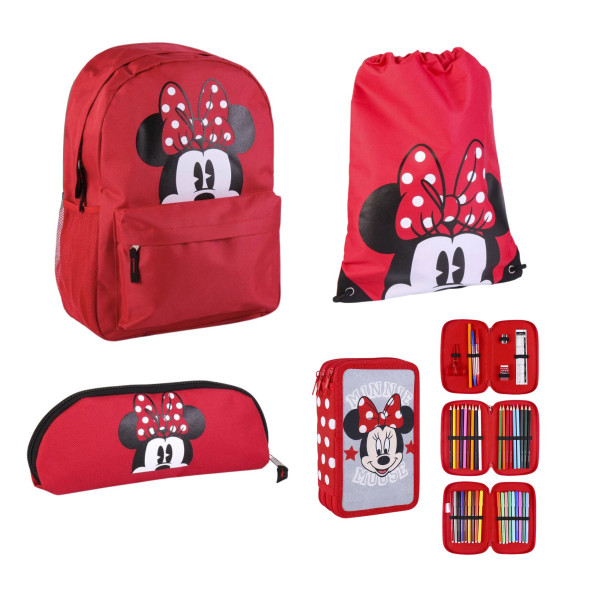 Minnie Maus Schulpaketangebot Komplett-Set 4-tlg. Für Kinder, alles für den perfekten Start in die Schule