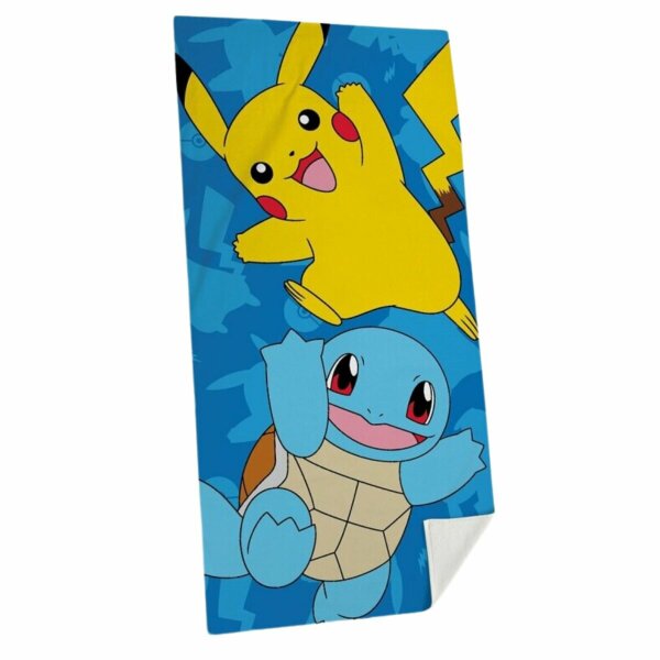 Pokémon Kinderhandtuch Baumwoll-Strandtuch Farbenfrohes Poolhandtuch, 70cm x 140cm