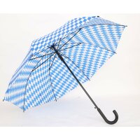 Stockschirm für Bayernfans ⌀100 cm Regenschirm in Blau-Weiß aus 190T-Polyester