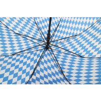 Stockschirm für Bayernfans ⌀100 cm Regenschirm in Blau-Weiß aus 190T-Polyester