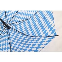 Stockschirm für Bayernfans ⌀100 cm Regenschirm in Blau-Weiß aus 190T-Polyester