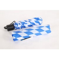 Teleskop Taschenschirm in Blau-Weiß ⌀98 cm...