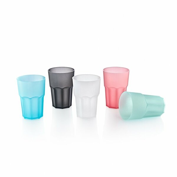 Kunststoff Becher 480ml - GLASSY CUP wiederverwendbar Cocktail/Caipi Design