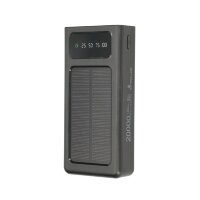 Solar-Powerbank 20000mAh Leistungsstarke Powerbank Ideal für Reisen Schwarz