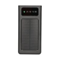 Solar-Powerbank 20000mAh Leistungsstarke Powerbank Ideal für Reisen Schwarz