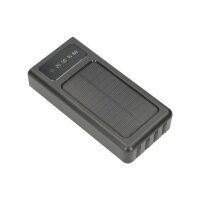 Solar-Powerbank 20000mAh Leistungsstarke Powerbank Ideal für Reisen Schwarz