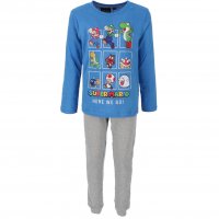 Super Mario Kinder-Pyjama Bequemer Schlafanzug aus Baumwolle