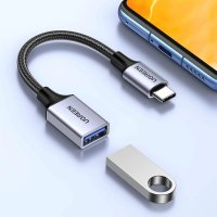 0,15m schwarz (US378) - OTG Adapterkabel USB-C (männlich) - USB-A (weiblich) 5Gb/s