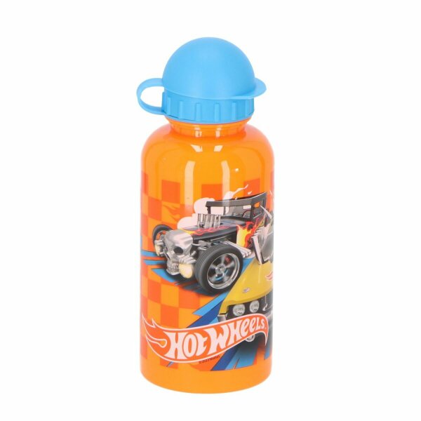 Hot Wheels Wasserflasche Trinkflasche 400 ml Aluminium Flasche für Kinder