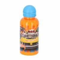 Hot Wheels Wasserflasche Trinkflasche 400 ml Aluminium Flasche für Kinder