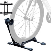 Fahrradhalterung - faltbarer Fahrradständer – schwarz - Befästigung an Vorder- oder Hinterrad