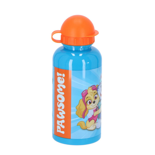 Paw Patrol Wasserflasche Robuste Aluminium Trinkflasche, 400 ml, ideal für Kinder, 17x7x7 cm