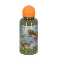 Dinorassic Robuste Aluminium Wasserflasche Trinkflasche, 400 ml, ideal für Kinder, 17x7x7 cm