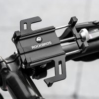 Fahrrad-Handyhalter aus Aluminiumlegierung Schwarz kompatibel mit  Lenker von 22 bis 31,8 mm