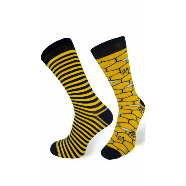 Socken für Männer mit Bienenmuster aus Baumwollmischung Herrensocken