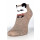 Socken für Damen mit Pandamuster aus Baumwollmischung in Beige kurz Damensocken