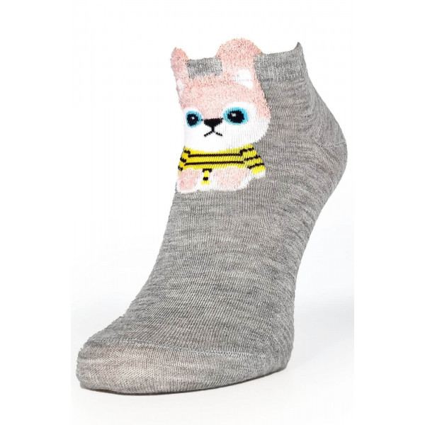 Kurze Socken für Damen mit Hasenmuster aus Baumwollmischung Tiersocken für Damen