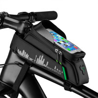 Fahrradtasche für Rahmen mit Telefonabdeckung – Schwarz - 029-1BK 1,5 l