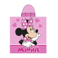 Minnie Maus Kinder Badeponcho aus Microfaser mit Kapuze...