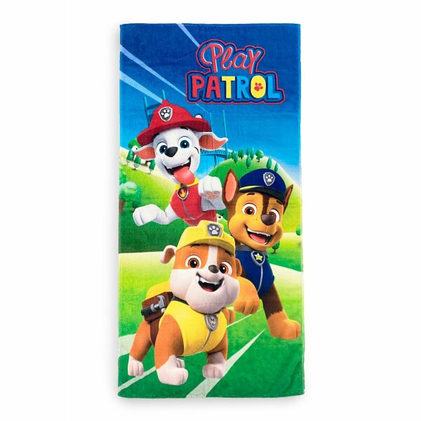 Paw Patrol Kinderhandtuch Strandtuch für Kinder aus Baumwolle, 70cm x 140cm