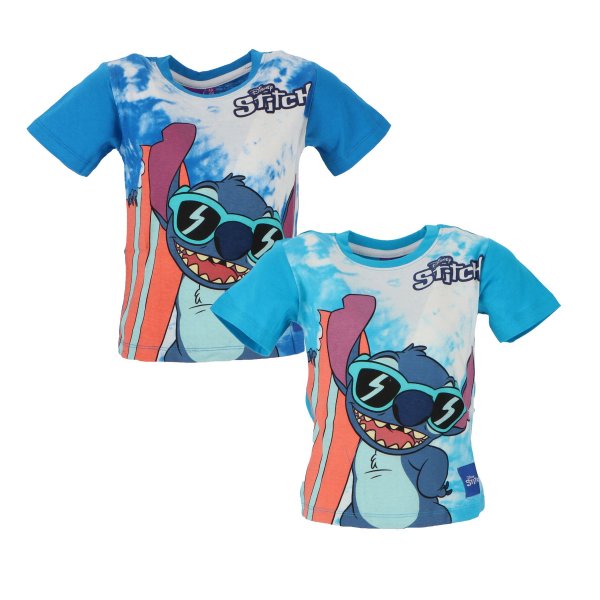 Lilo & Stitch Kinder T-Shirt aus weicher Baumwolle mit kurzen Ärmeln
