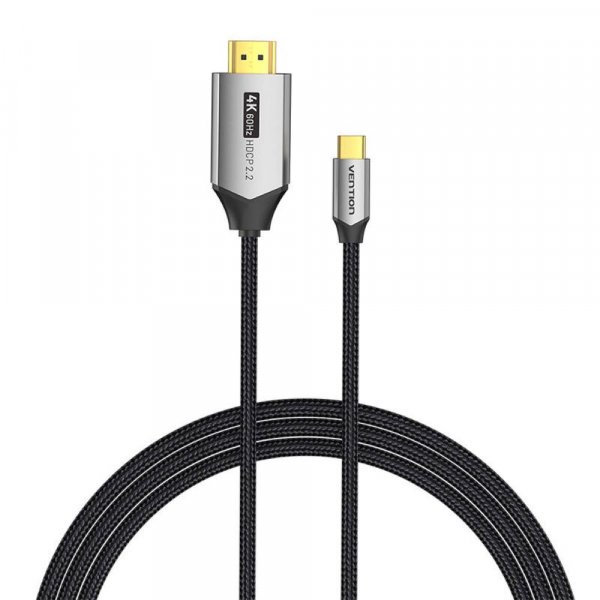 USB-C - HDMI 2.0 Kabel 1,5m, 4K 60Hz (schwarz)  Kompatibel mit Geräte mit USB-C-, USB 3.1 Gen2- und neueren Anschlüssen