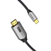 USB-C - HDMI 2.0 Kabel 1,5m, 4K 60Hz (schwarz)  Kompatibel mit Geräte mit USB-C-, USB 3.1 Gen2- und neueren Anschlüssen