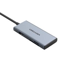 USB-C auf HDMI - 3x USB 3.0, SD, TF Hub  0.15m Grau