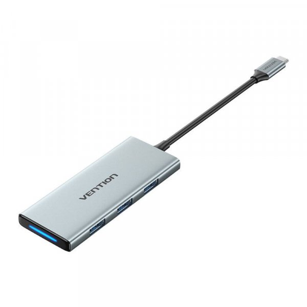 0.15m Grau - USB-C auf HDMI - 3x USB 3.0, SD, TF, PD Hub  PD 100 W