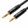 Audio-Kabel - Audio Miniklinke 3,5mm auf 2,5mm AUX  - 0,5m Kabellänge (schwarz)