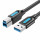 USB 3.0 A auf B Druckkabel - 2A 3m Druckerkabel Schwarz PVC