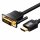 Kabel HDMI oder DVI (24+1) - HDMI-Kabel 1m, 4K 60Hz/ 1080P 60Hz - Schwarz