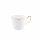 Kaffeetassen-Set 200 ml 12 Teilig aus Porzellan in Weiß mit Goldumrandung