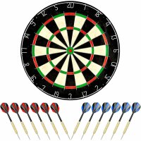 Dartscheibe mit klammerfreiem Bullseye, 18 g Stahlspitze,...