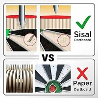 Professional perfection Dartscheibe mit Pfeilen, Profi Steeldartscheibe aus Sisal, Dartscheibe Steeldart Dartscheibe Set mit 6/12 Dartpfeilen Metallspitze (Profi Steeldartscheibe aus Sisal-Set)