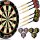 Professional perfection Dartscheibe mit Pfeilen, Profi Steeldartscheibe aus Sisal, Dartscheibe Steeldart Dartscheibe Set mit 6/12 Dartpfeilen Metallspitze (Profi Steeldartscheibe aus Sisal-Set)