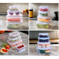 4er Set Aufbewahrungsdosen mit Deckel Frischhaltedosen für jede Küche Luftdicht Auslaufdicht