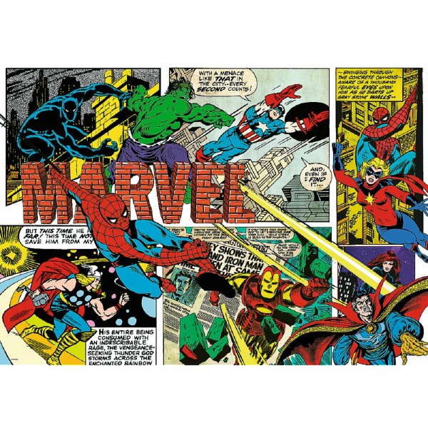 Marvel Retro Avengers Puzzle 1000 Teile Action und Nostalgie für Erwachsene und Kinder