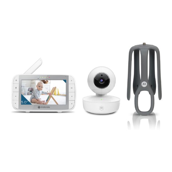 VM55 5.0" Video-Baby-Monitor Babyphone mit tragbarer Kamera und flexiblem Halter